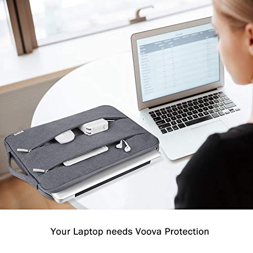 Voova 15.6 16 Inch Laptop Sleeve Case Compatible with MacBook Pro 16 M1/M2/M3/M4 Max 2019-2025, 15.6-16” Hp Lenovo Acer Asus, Waterproof Slim Computer Bag Cover with Handle, Grey - color: Grey, size: 15.6-16 Inch