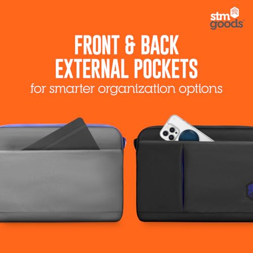 STM Blazer Laptop Sleeve - Slim & Protective Fits up to 16 inch Laptop with External Zipper Pocket - Ideal for Students & Business Men & Women - Black - color: Black