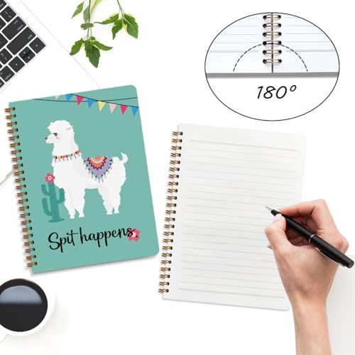 2 Pcs Funny Llama Spiral Notebook Cute Alpaca Journaling Notebooks Funny Llama Gifts for Women Men Friend Teens College Ruled Notebook Journal, Classroom Office Supplies - color: Multi 1327