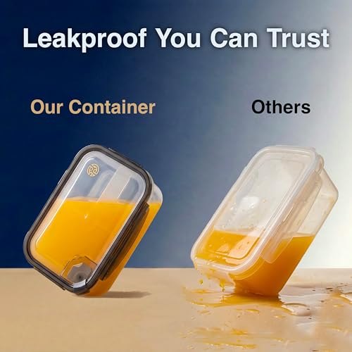 BPA-Free Plastic Airtight Food Storage Containers with Vented Lids, 5-Pack Assorted Sizes (2×1.7, 2×3.4 & 1×5.9 Cups) for Meal Prep and Leftovers - size: Pack of 5 (2×1.7, 2×3.4 & 1×5.9 Cup)