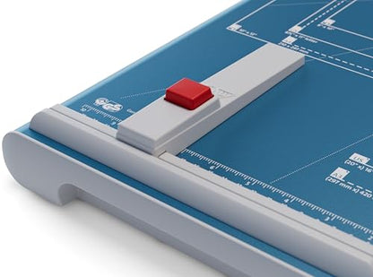 Dahle 534 Professional Guillotine Trimmer, 18" Cut Length, 15 Sheet Capacity, Self-Sharpening, Manual Clamp, German Engineered Paper Cutter | Holds paper, photos and business cards, ideal for creative projects, precise cuts, stable cutting table - size: 1