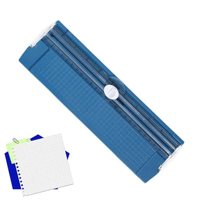 Paper Trimmer Cutter 10.5 Inch Precision Straight Slider | with Side Ruler Cardstock Cutter for Photo Cardstock Label Crafting Scrapbooking Supplies - color: Blue