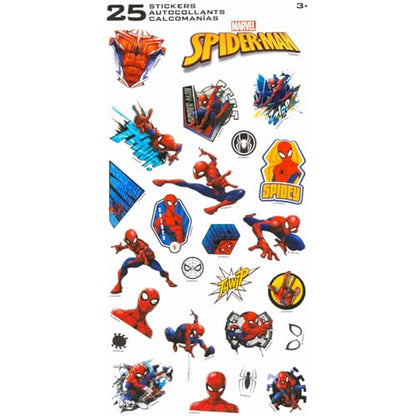 Spiderman Reusable Water Bottle Set - Marvel Bundle Plastic 30oz Water Bottle with Spout for Home, School, Sports Plus Sticker, and More | Spiderman Container