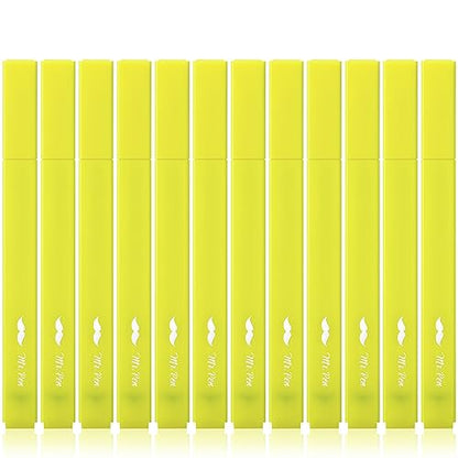 Mr. Pen- Yellow Aesthetic Bible Highlighters No Bleed Through, 12 pcs | Chisel Tip, Cute Highlighter for Journaling Supplies and School Accessories, Bible Highlighters and Pens No Bleed - size: 12 Pack
