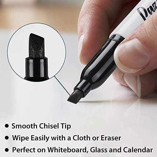 LAZGOL Dry Erase Markers Bulk, 96 Pack Black Dry Erase Markers Chisel Tip, Low Odor Whiteboard Markers for School, Office Supplies, Perfect for Writing on White Board, Mirror,Calender