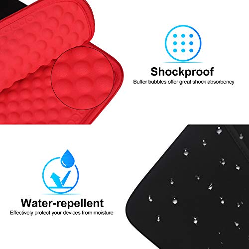 Lacdo Tablet Sleeve Case for 11 inch iPad A16 / 11 inch iPad Air M4 M3 M2 / 11" iPad Pro M5 M4 / 10.9" iPad /10.2" iPad / 10.9" ipad Air / 11 Inch Samsung Galaxy Tab A9+ Bag, Fit Magic Keyboard, Red - color: Red, size: 9-11 Inch