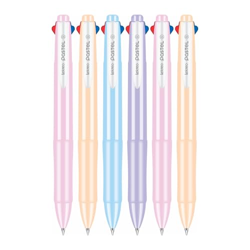 Multi-color Gel Pens, 4-in-1 Colored Pens 0.7 Medium Fine Point,Ballpoint Gift Pens for Planner Journaling,Assorted Ink, 6-Count