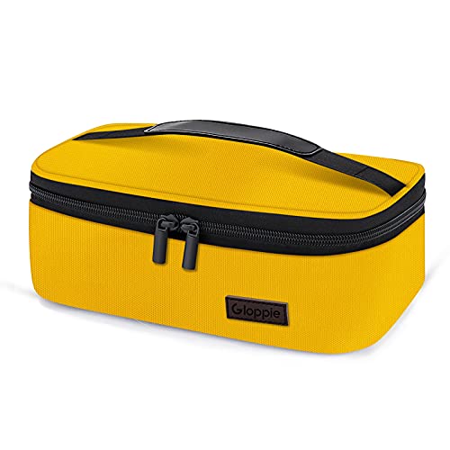 Gloppie Mini Lunch Box Small Kids Lunch Bag Compact LunchBox Bag, CPC Certified | Child-Safe Materials, Insulated LunchBag Reusable Sandwich Containers Snack Box, Yellow - color: Yellow