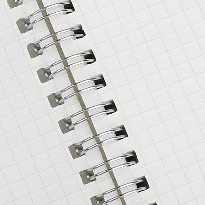 120 GSM Thick Paper Graph Spiral Notebooks 8.5" × 11" with Removable Elastic Band and Transparent Hard Cover, 2PCS Large Size Grid Notepads 160 Pages per Pack for Students, Engineers (2 Pack, A4) - size: A4(8.5"×11"), style: Grid / 2PCS