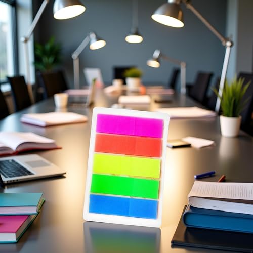 Flags Index Tabs - 5 Colors Sticky Notes Writable Labels Page, Creative Marker Bookmarks Text Highlighter Strips, Stationery Supplies for Home, School and Office 100Pcs