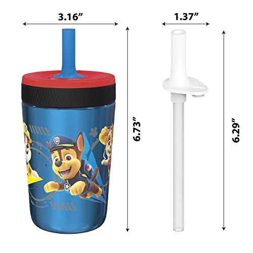 Zak Designs PAW Patrol Kelso Tumbler Set, Leak-Proof Screw-On Lid with Straw, Bundle for Kids Includes Plastic and Stainless Steel Cups with Additional Sipper (Paw Patrol- 3pc) - color: Paw Patrol, size: 3 Piece Set (Pack of 1)