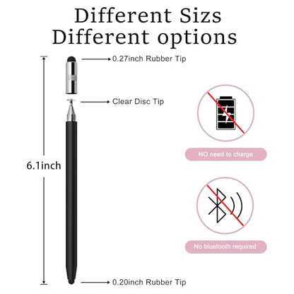 3 in 1 AMZ Tablet Pen for Fire Max 11 Stylus, Fire HD 10 Pen, Fire Tablet Stylus Pen, Stylus for Touch Screen Tablets (3 in 1-Black) - color: 3 in 1-Black