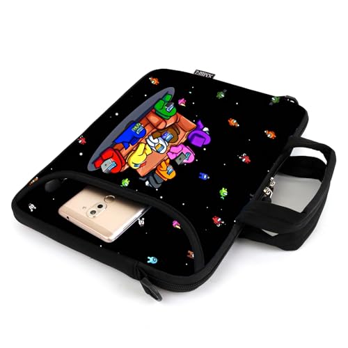15.6" laptop sleeve chromebook case adjustable shoulder strap with handle accessory pocket (CSJQR-1) - color: Csjqr-1