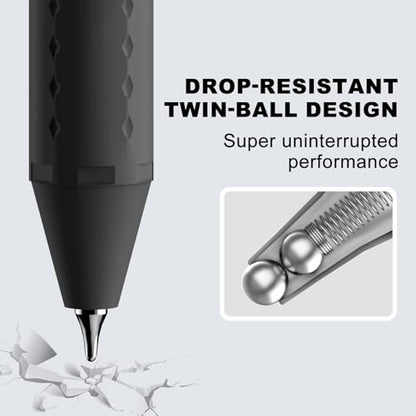 12 Pack Gel Pens Black Ink 0.5mm Smooth Writing Retractable Pen | Fine Point, Long-lasting, Quick-Drying No Smudge, Cute Soft Grip Pens for Journaling, Taking Note for School Office Student - color: 0.5MM-Black Ink-12 PCS