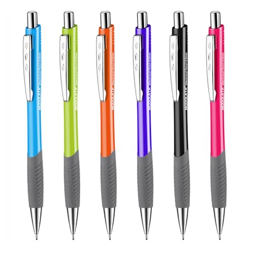 0.5MM Mechanical Pencil Set, Lead Pencils 0.5mm for Student and Artist Drawing, Sketching, Drafting, Pack of 6 Pieces
