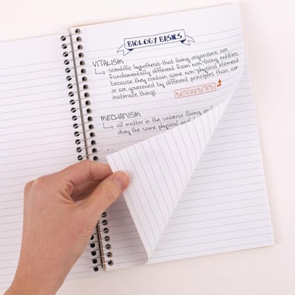 Mead Five Star Wirebound Notebook, 2-Subject, Medium/College Rule, 80 Sheets 19x13.9 cm (7.5x5.5") Assorted Cover Color
