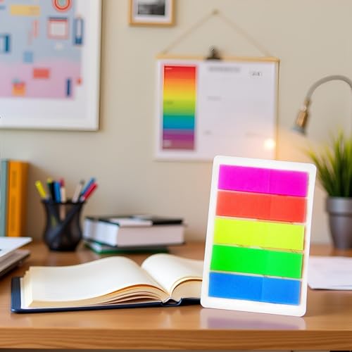 Flags Index Tabs - 5 Colors Sticky Notes Writable Labels Page, Creative Marker Bookmarks Text Highlighter Strips, Stationery Supplies for Home, School and Office 100Pcs