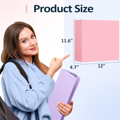 Sooez BinderX Extra Durable 5 Inch 3 Ring Binder, D-Ring Large Binder, Holds 950 Sheets of 8.5x11 Paper, Customizable View Cover with Inside Pockets, Heavy Duty 3 Ring Binder for School, Grey Blue - color: Grey Blue, size: 5 inch
