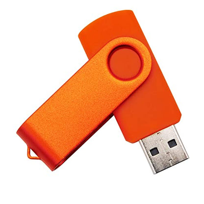 USB Flash Drives Memory Sticks Thumb Drive for Business Gifts & Students' Presents (Orange 64GB)