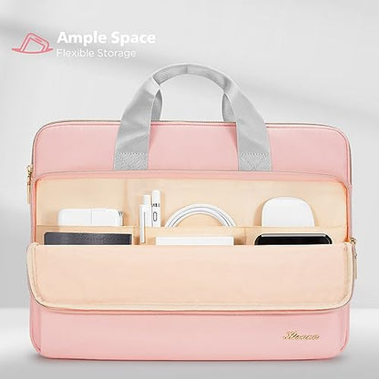 KIZUNA Laptop Sleeve Case 13 Inch Computer Carrying Handbag for 14" MacBook Pro M3 2023/M2 M1 Max /13.6" New MacBook Air M2/14 Lenovo ThinkPad X1 Carbon/Yoga C740 S740 C930/14 IdeaPad Flex 5i, Pink - color: Pink, size: 13-13.3 Inch / 13.6 Inch