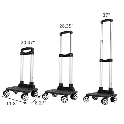 Backpack Trolley - 5 Wheels Folding Compact Lightweight Luggage Cart, Travel Trolley for Bags/Lunch Backpack/Golf Bag (5 Wheels) - color: 5 Wheels