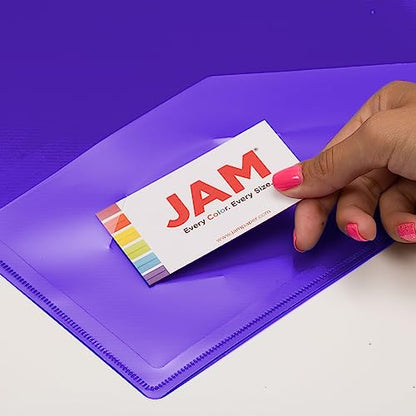 JAM PAPER Plastic 1 inch Binder - Purple 3 Ring Binder - Sold Individually - color: Purple, size: 1 inch