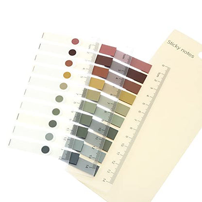 3PCS Loose-Leaf Convenient Index Stickers, Memo Stickers Writable Index Tabs, Sticky Note Marker, Writable and Repositionable File Flags Page Labels (Autumn Color Series)