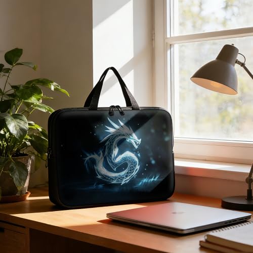 Laptop Bag 10 Inch,Resistant Shockproof Laptop Sleeve Case Protective Cover Carrying Case with Handle Compatible for HP Dell Lenovo Acer Asus Notebook Computer,Glowing Dragon - color: Glowing Dragon, size: 9-10.5 in