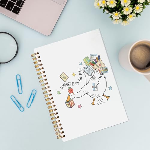 VNWEK IEP Goose Teacher Spiral Notebook Journal 5.5x8.3 Inch, Special Education Teacher Appreciation Gifts Journal for Women, Funny SPED Educator Goose Lined Hardcover Spiral Notebook - color: lz-notebook-8