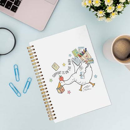 VNWEK IEP Goose Teacher Spiral Notebook Journal 5.5x8.3 Inch, Special Education Teacher Appreciation Gifts Journal for Women, Funny SPED Educator Goose Lined Hardcover Spiral Notebook - color: lz-notebook-8