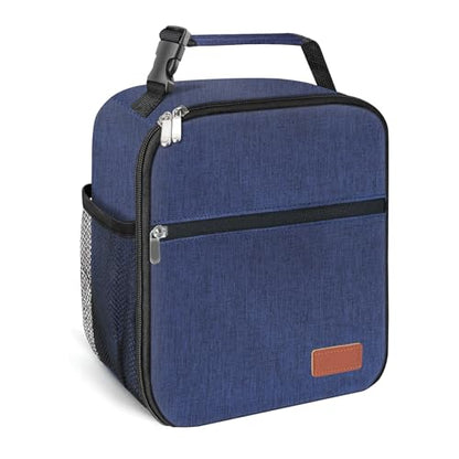 Lunch Box for Men & Women Durable Lunch Bag for Adults & Kids Reusable Small Lunchbox Blue - color: Blue