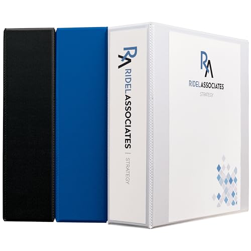 Avery Durable View 3 Ring Binders, 2 Inch Slant Rings, 530-Sheet Capacity, DuraHinge, 2.8 Inch Wide Spine, Color Received Will Vary: Black, Bright Blue, or White, 1 Binder (17038)