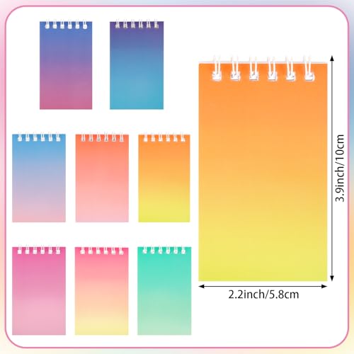 Mini Notebooks Bulk Small Spiral Notebook 24 PCS Mini Journal Pocket Notebooks Set Colorful Cover Notebooks for Party Supplies Teacher Children Classroom Rewards - style: Fade Color
