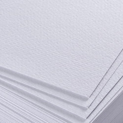 100 Sheets of Practice Watercolor Paper (9" x 12") - 190 GSM, Acid-Free and Cold Pressed.. Perfect for Painting, Sketching or Drawing. Wet, Dry and Mixed Media. Bulk Pack