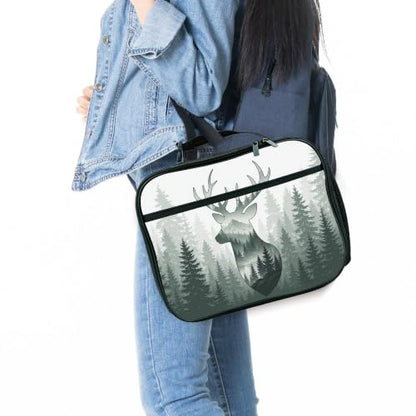 Camo Deer Lunch Bag Insulated Reusable Lunch Box Kids Girls Boys Cooler Thermal Tote Bag For Men Women School Work Picnic - color: Deer