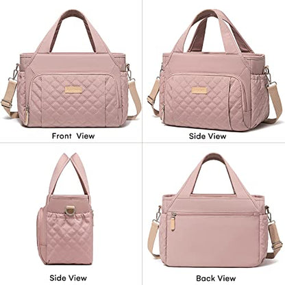 Artelaris Insulated Lunch Bag for Women,Leak-Proof Cooler Lunch Box, Cooling Tote for Adult,with 7 Pockets,Adjustable Strap(15 Liters) - color: Pink