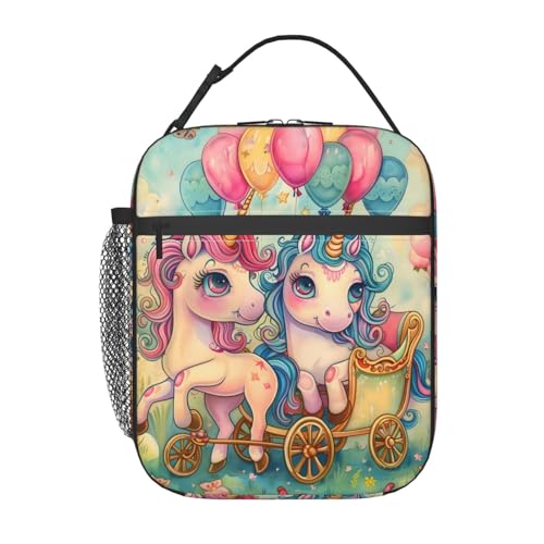 Insulated Lunch Box for Women Men, Cute Unicorn Lunch Box Reusable Portable Lunch Bag Cooler Tote Waterproof Lunch Container for Office Picnic Work Travel - color: Color152