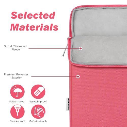 Dadanism 9-11 Inch Tablet Sleeve Bag Carrying Case for iPad (A16) 11th Gen 11", iPad 10th Gen 10.9" Air 5/4, iPad Air M4/Pro M5 11", iPad 9/8/7th Gen 10.2", Galaxy Tab A11+ Plus 11", Watermelon Pink - color: Watermelon Pink, size: 9-11 inch