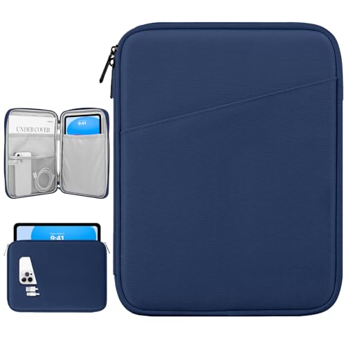 Dadanism 9-11 Inch Tablet Sleeve Bag Carrying Case, Denim | Fits iPad (A16) 11th Gen 11", iPad 10th Gen 10.9" Air 5/4, iPad Air M4/Pro 11", iPad 9/8/7th 10.2", Galaxy Tab A11+ Plus 11" - color: Denim, size: 9-11 inch