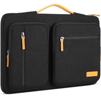 DOMISO 17 inch Laptop Sleeve Protective Case Cover Compatible with 17-17.3 inch HP Dell ASUS Lenovo Chromebook,Waterproof Computer Cases Bag with Handle,Black - color: Black, size: 17 inch