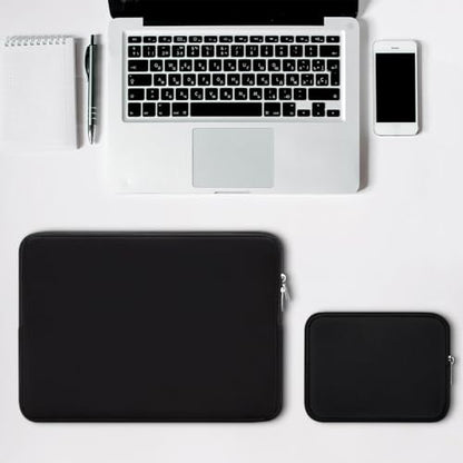 RAINYEAR 13 Inch Laptop Sleeve Case with Accessories Pouch, Compatible with 13.3" MacBook Air/Pro M1 M2 M3 M4 M5 A3449 A3240 A3113 A2681 A2338 (Black, Upgraded Version) - color: Black(upgraded Version), size: 13"