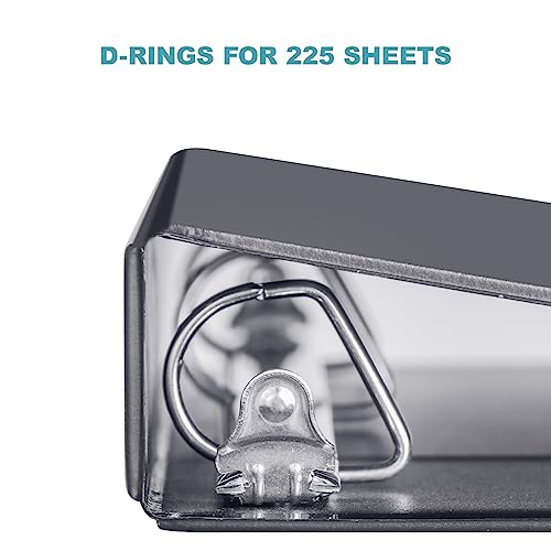 ViVin 1 Inch Binders 3 Ring, Slant D Ring Binder, 24 Pack Bulk, Black | PVC-Free, Fits 225 Sheets of 8.5'' x 11'' Paper, Clear View Cover, 2 Interior Pockets, Office Home School Use - color: Black, size: 1 Inch, style: 24 Pack
