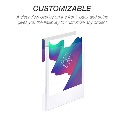 Samsill Economy 0.5 Inch 3 Ring Binder Bulk Pallet, Round Ring Binder, Customizable Clear View Cover, White, Pallet of 768 Binders in 32 Cartons - color: White, size: Pallet, style: 0.5-Inch