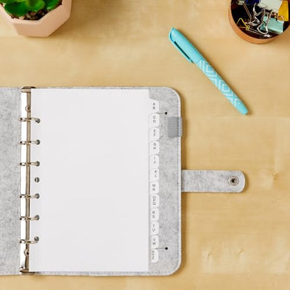 Avery A-Z Mini Dividers for 3 Ring Binders, 12 Tabs per Set, 8.5" x 5.5", Pre-Printed Tabs, 1 Binder Divider Set, Great for Organizing Notes, Projects, Schedules, and More (11313) - style: 1 Set
