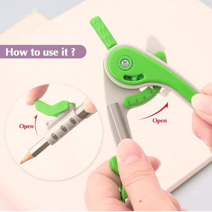ZZTX 180-Degree Protractor and Compass Set 3 Colors | Precision drawing, 180° measurement, Student geometry