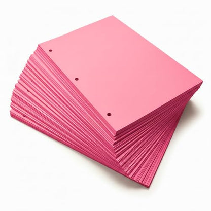 Copy And Printing Color Paper, 20 Lb. 3 Hole Punch 500 Sheets Per Ream. (Cherry) - color: Cherry