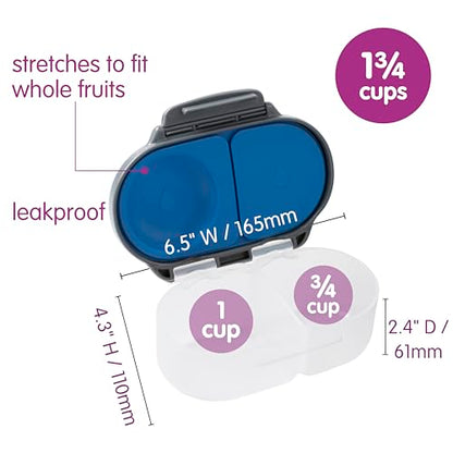 b.box Mini Lunch Box + Snack Containers for Kids 2-Pack - 4.25 + 1.75 Cups, Leakproof Bento Box for Kids, Lunch Containers for School, Dishwasher Safe, BPA Free, PFAS Free, Ages 3+ - Blue Slate - color: Blue Slate