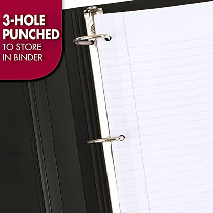 Mead Loose Leaf Paper, Wide Ruled Filler Notebook Paper, Reinforced, 8" x 10-1/2", 100 Sheets, Fits 3-Ring Binder (15006) - size: Pack of 1, style: 100 Sheets