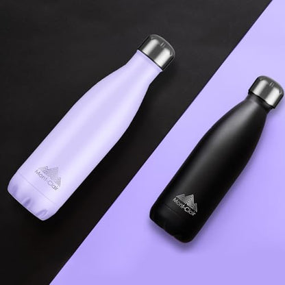 Mont-Clair Stainless Steel Water Bottle, Vacuum insulated - BPA Free, 12h Hot & 24h Cold Drinks, Metal Water Bottle 17 oz Leakproof, Ideal for Adult, Kids, Running - Lilac - color: Lilac, style: 17 Ounces