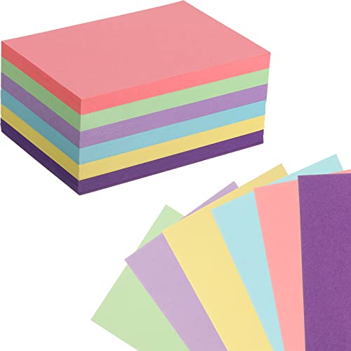 Fainne 300 Pcs Blank Index Cards 180 Gsm Thick Card Stock Assorted Color Neon Blank Flash Cards Colorful Study Notecards for Organizing(4 x 6 Inch,Fresh Colors) - color: Fresh Colors, size: 4 x 6 Inch